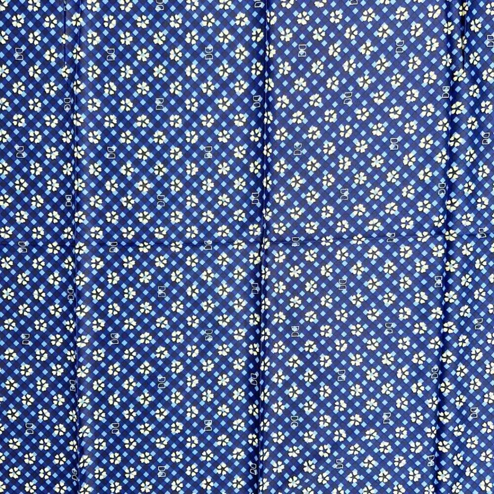 2/$30 NEW Blue Green Cream Tan Dot Flower Printed Silky Fashion Scarf